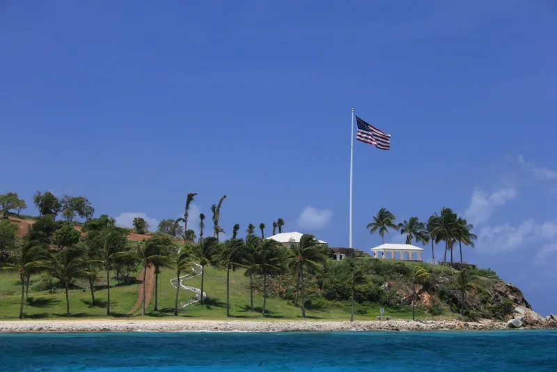 Little St. James island in the U.S. Virgin Islands